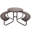 Acadia 36" Round Powder Coated Steel Portable Picnic Table