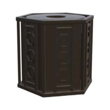 Biscayne Steel Trash Receptacle