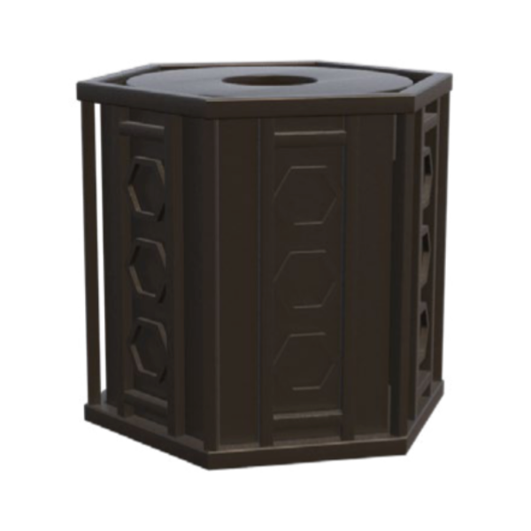 Biscayne Steel Trash Receptacle
