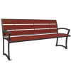 Bryce IPE Bench with Back and Steel Frame