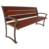 Bryce IPE Bench with Back and Steel Frame