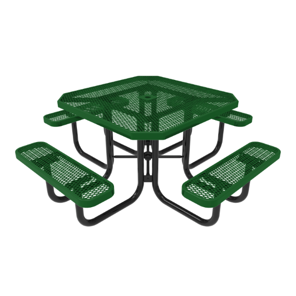 RHINO Octagonal Thermoplastic Steel Picnic Table - Quick Ship - Portable