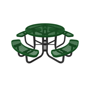 RHINO Round Picnic Table - Thermoplastic Expanded Metal