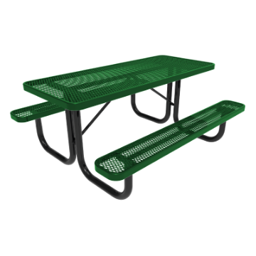 RHINO 6 Foot Thermoplastic Steel Picnic Table