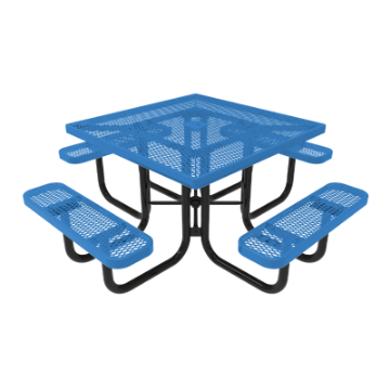 ELITE Series Square Thermoplastic Steel Picnic Table - Quick Ship - Portable