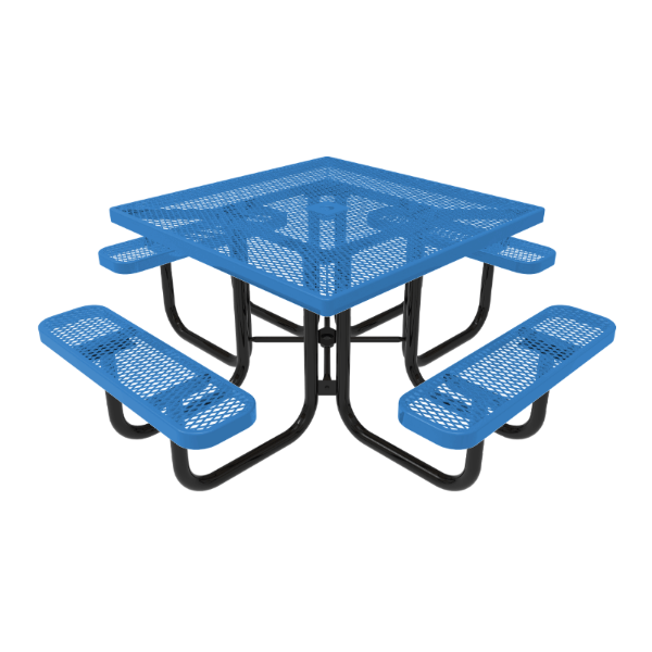 ELITE Series Square Thermoplastic Steel Picnic Table - Quick Ship - Portable
