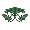 RHINO Square Thermoplastic Steel Picnic Table - Quick Ship - Portable