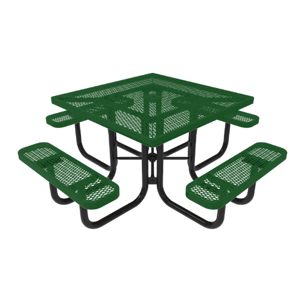 RHINO Square Thermoplastic Steel Picnic Table - Quick Ship - Portable