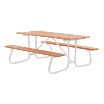 6 ft. Recycled Plastic Picnic Table - Welded Frame - Portable