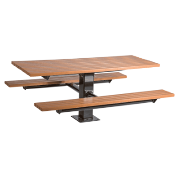 6 ft Recycled Plastic Picnic Table - Surface or In-ground Mt