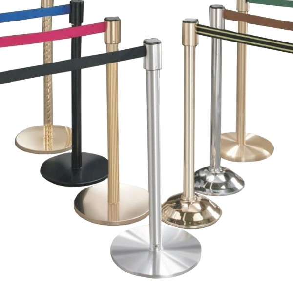 Extenda Barrier Queuing System with 7 ft Retractable Straps - Bell Base