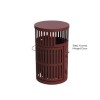 32-Gallon Trash Receptacle Steel Vertical Slats Polyethylene Finish