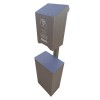 10-Gallon Trash Receptacle with Post Mounted Automatic Sanitation Gel Dispenser