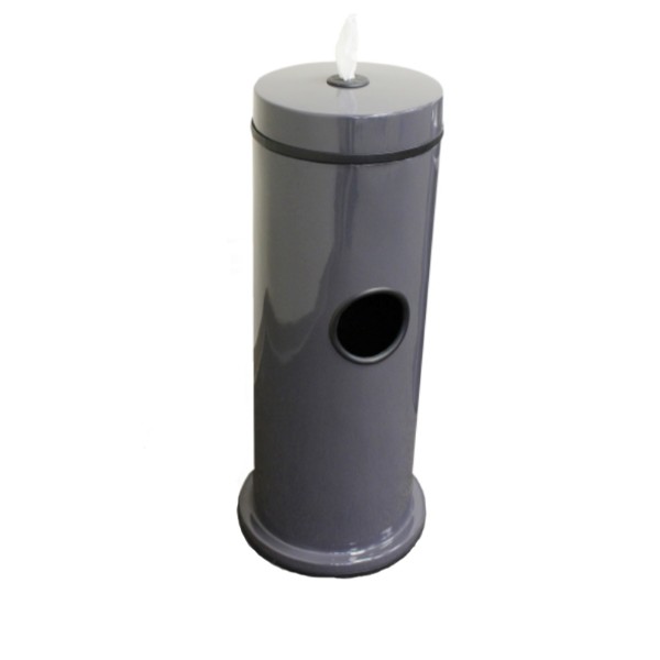 Hand Wipe Dispenser with 7-Gallon Fiberglass Trash Receptacle