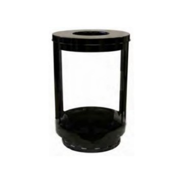 55-Gallon Lookout Trash Receptacle with Transparent Panels - 90 lbs.