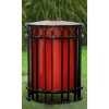 32-Gallon Flat Bar Steel Trash Receptacle with Inner Sleeve - 156 lbs.