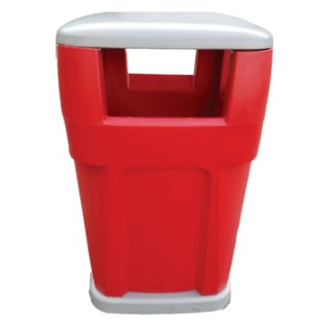 65-Gallon Waste Receptacle Polyethylene Plastic High-Strength - 130 lbs.