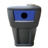 65-Gallon Recycling Receptacle Polyethylene Plastic High-Strength - 130 lbs.