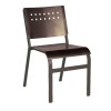Aurora Dining Chair with Hexagonal Aluminum Frame for Outdoor Restaurants - 9 lbs.