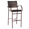 Avalon Bar Stool with Tubular Aluminum Frame for Outdoor Restaurants - 12 lbs.