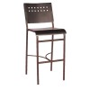 Avalon Bar Stool with Tubular Aluminum Frame for Outdoor Restaurants - 12 lbs.