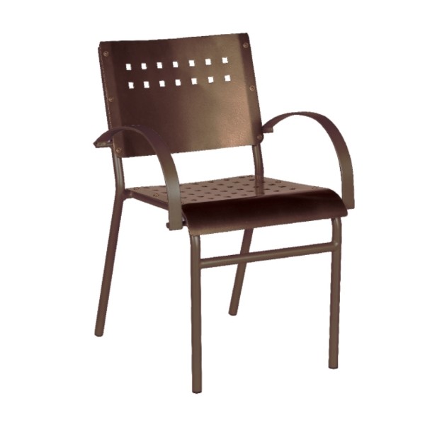 Avalon Dining Chair with Tubular Aluminum Frame for Outdoor Restaurants - 9 lbs.