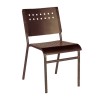 Avalon Dining Chair with Tubular Aluminum Frame for Outdoor Restaurants - 9 lbs.