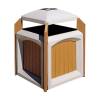 Jumbo 60 Gallon Recycled Plastic Trash Can With Ashtray - Portable