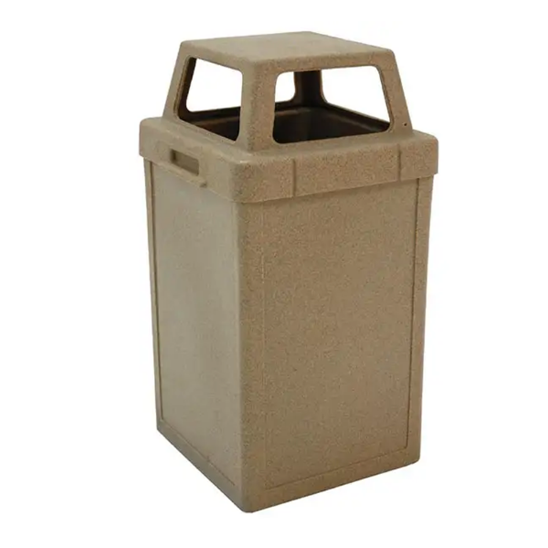 24 Gallon Trash Receptacle - 4-Way Open Top - Portable