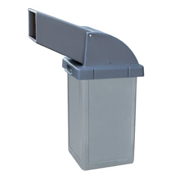 24 Gallon Trash Receptacle - Plastic With Drive-Thru Top - Portable