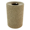 41 Gallon Concrete Trash Can - Aluminum Pitch-In Top - Portable