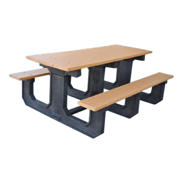 8 Ft. Rectangular Recycled Plastic Bench - Portable