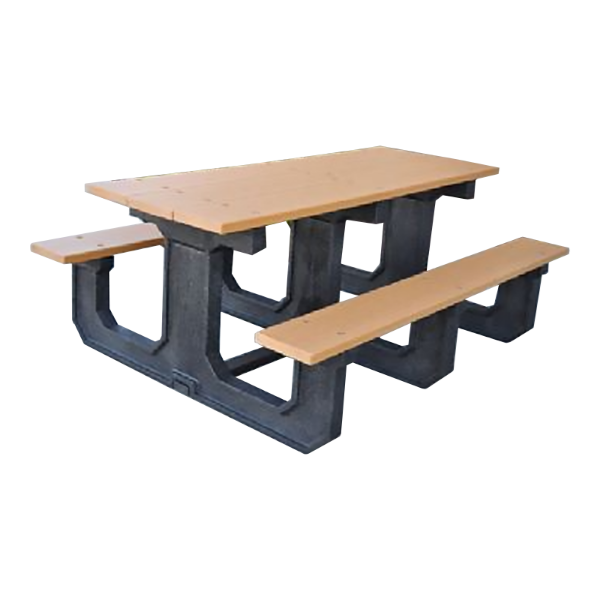8 Ft. Rectangular Recycled Plastic Bench - Portable