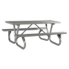 6 Ft. Rectangular Aluminum Picnic Table - 2 3/8" Bolted Frame - Portable