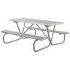 6 Ft. Rectangular Aluminum Picnic Table - 1 5/8" Bolted Frame - Portable
