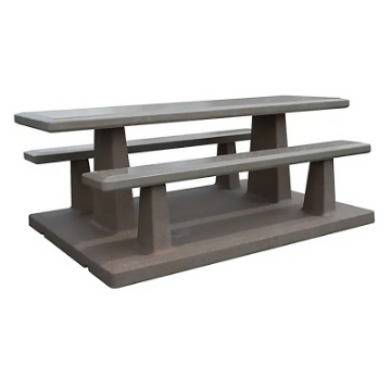 7 Ft Concrete Picnic Table - Single Precast Piece - Portable