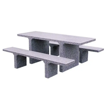 7 Ft ADA Wheelchair Accessible Concrete Picnic Table - 2 Unattached Benches