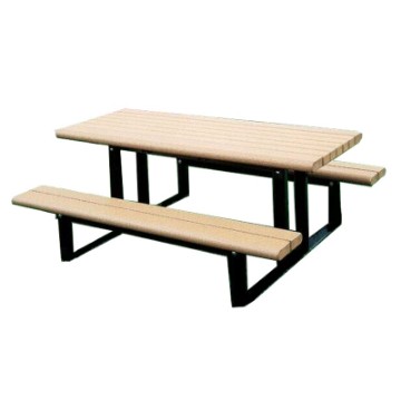Rectangular 6 Ft. Recycled Plastic Picnic Table - Portable