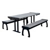 8 Ft. Recycled Plastic Picnic Table With Powder Coated Steel Frame - Portable / Surface Mount