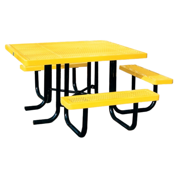 ADA Square Thermoplastic Picnic Table - 3 Seats - Portable