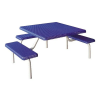 Square Metal Picnic Table - Wheelchair Accessible - Portable
