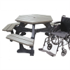 ADA Hexagonal Picnic Table - Recycled Plastic - Portable