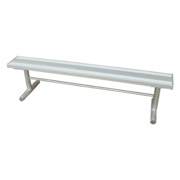 8 Ft. Aluminum Park Bench Without Back - Galvanized Frame - Portable
