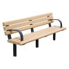 8 Ft. Recycled Bench - Steel Frame - In-Ground Or Surface Mount