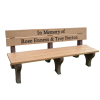 6 Ft. Recycled Plastic Custom Memorial Logo Bench With Back - Portable