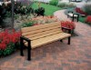6 Ft. Recycled Plastic Bench With Back - With Powder Coated Steel - Surface Mount