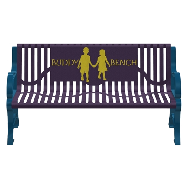 5 Ft. Buddy Bench - Classic Style - Thermoplastic Steel - Portable