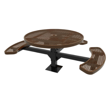 Elite Series Round Picnic Tables Pedestal Inground Mount