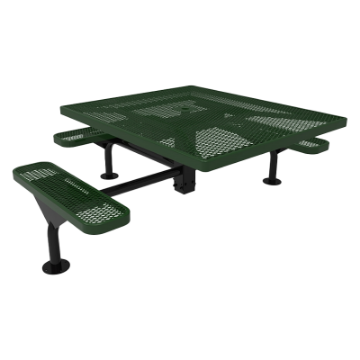 Thermoplastic ELITE Series Nexus Picnic Table with Expanded Metal Seats