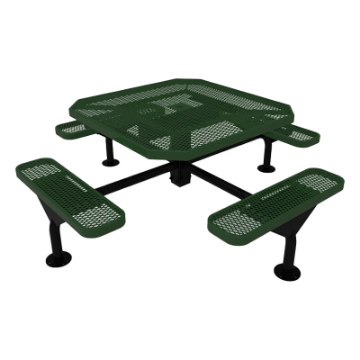 Thermoplastic ELITE Series Nexus Picnic Table with Expanded Metal Seats